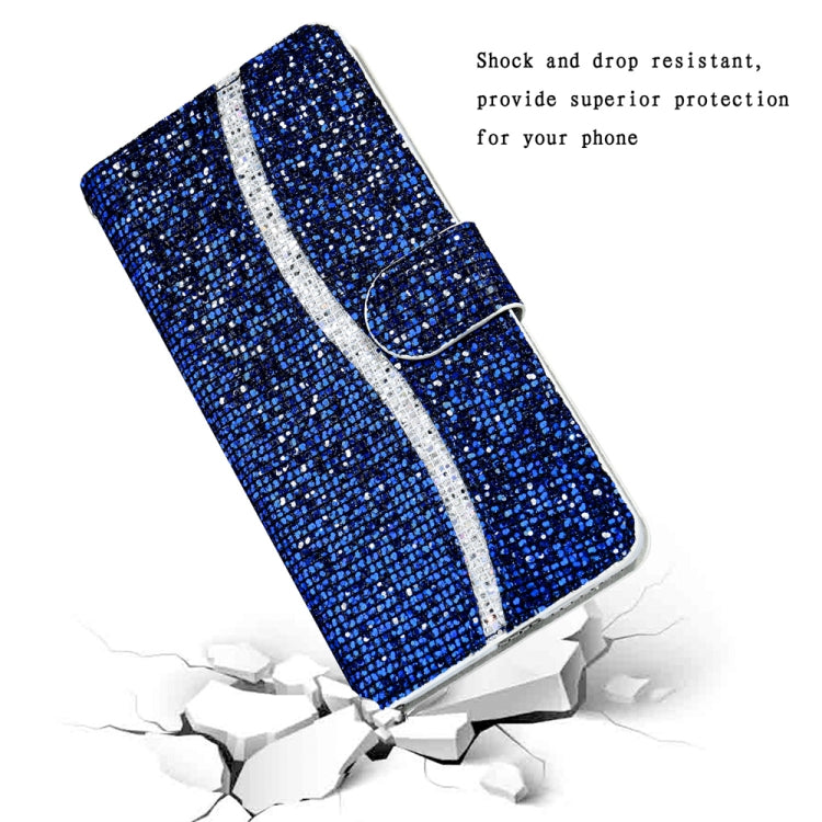For Samsung Galaxy S25 Ultra 5G Glitter Powder Filp Leather Phone Case(Blue) - Galaxy S25 Ultra 5G Cases by PMC Jewellery | Online Shopping South Africa | PMC Jewellery | Buy Now Pay Later Mobicred