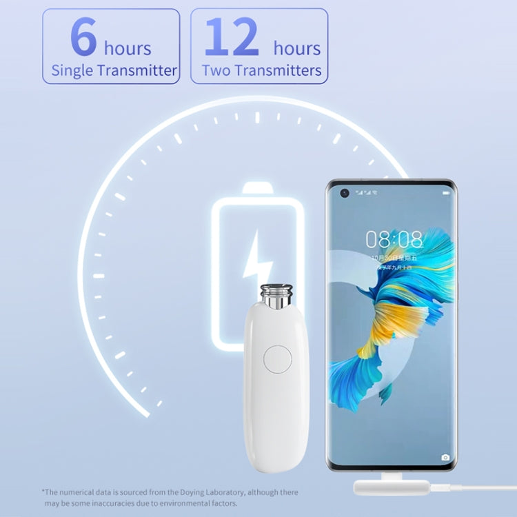 FUNSNAP M3 Digital Audio Wireless Microphone Mic Tok with Monitoring Earphones, Version:8 Pin(White) - Microphone by FUNSNAP | Online Shopping South Africa | PMC TechLife | Buy Now Pay Later Mobicred