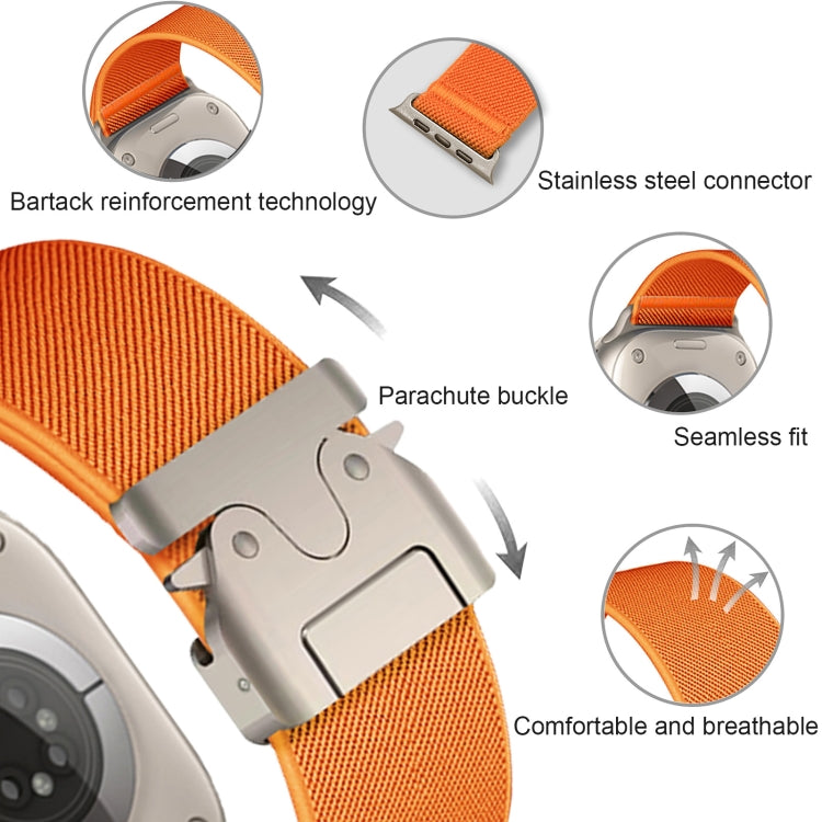 For Apple Watch 42mm / 41mm / 40mm / 38mm Parachute Buckle Elastic Nylon Watch Band(Starlight) - free shipping - PMc TechLife - Order now!
