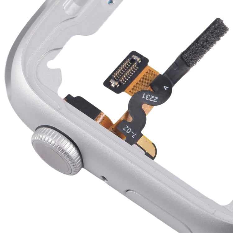For Apple Watch Series 8 / 9 45MM GPS Aluminium Alloy Middle Frame Bezel Plate with Crown Spin Axis Flex Cable(Silver) - Middle Frame by PMC TechLife | Online Shopping South Africa | PMC TechLife | Buy Now Pay Later Mobicred