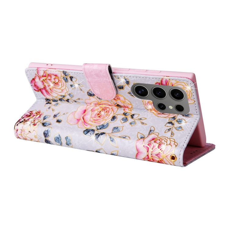 For Samsung Galaxy S25 Ultra 5G Bronzing Painting RFID Leather Phone Case(Pastoral Rose) - Galaxy S25 Ultra 5G Cases by PMC Jewellery | Online Shopping South Africa | PMC Jewellery | Buy Now Pay Later Mobicred