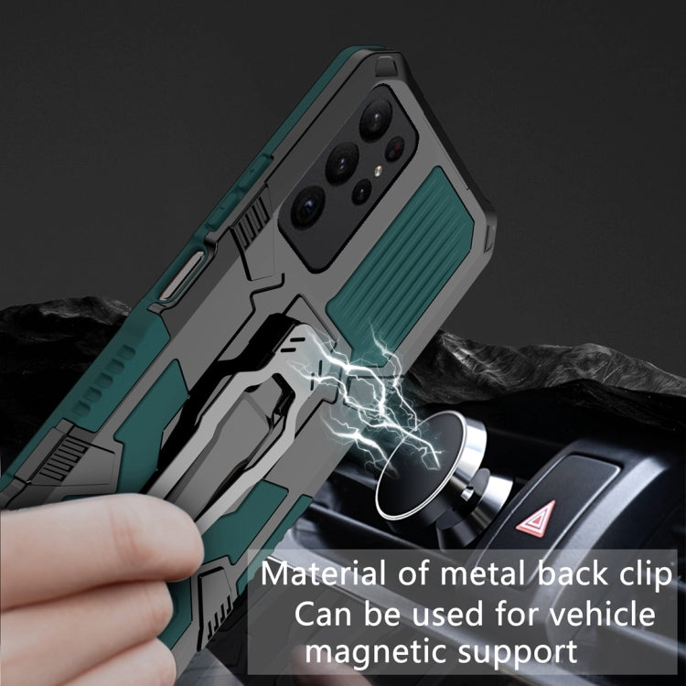 For Samsung Galaxy S25 Ultra 5G Armor Warrior Shockproof PC + TPU Phone Case(Army Green) - Galaxy S25 Ultra 5G Cases by PMC Jewellery | Online Shopping South Africa | PMC Jewellery | Buy Now Pay Later Mobicred