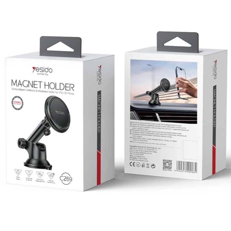 Yesido C269 Car Center Console MagSafe Magnetic Phone Holder(Black) - Universal Car Holders by Yesido | Online Shopping South Africa | PMC TechLife | Buy Now Pay Later Mobicred