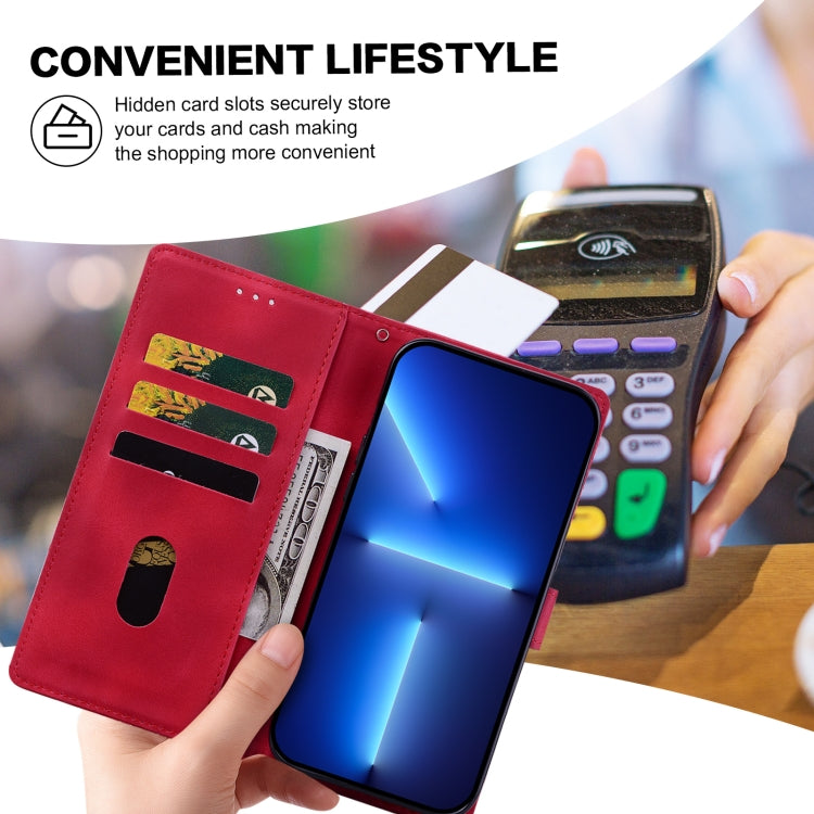 For Samsung Galaxy S25+ 5G Lace Floral Embossed Magnetic Buckle PU Phone Case With Wrist Strap(Red) - Galaxy S25+ 5G Cases by PMC Jewellery | Online Shopping South Africa | PMC Jewellery | Buy Now Pay Later Mobicred