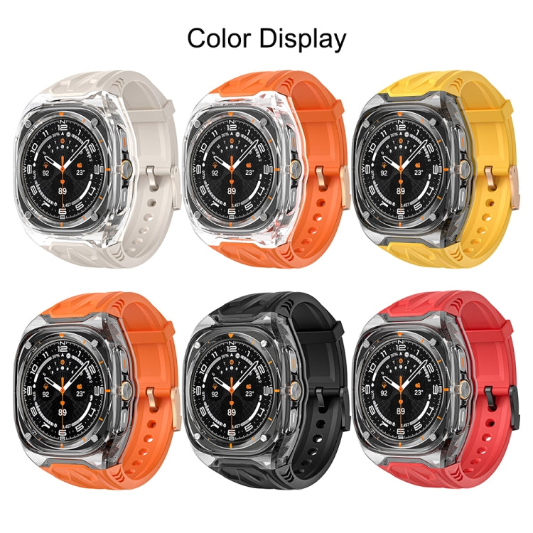For Samsung Galaxy Watch Ultra 47mm Modified PC Hybrid TPU Watch Case Band(Black Clear Black) - Watch Bands by PMc TechLife | Online Shopping South Africa | PMc TechLife | Buy Now Pay Later Mobicred