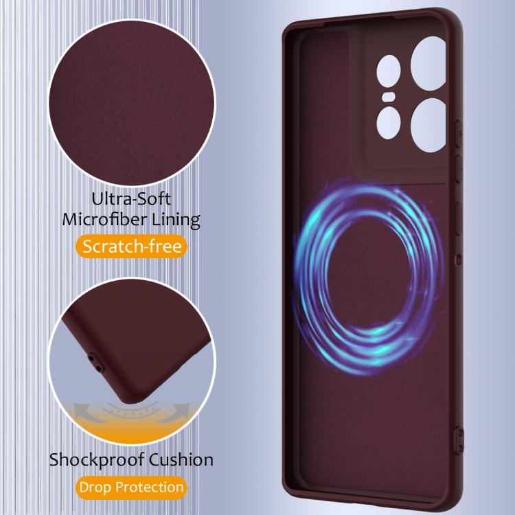 For Motorola Edge 50 Pro Shockproof Silicone Magsafe Phone Case(Plum Color) - free shipping - PMC TechLife - Order now!