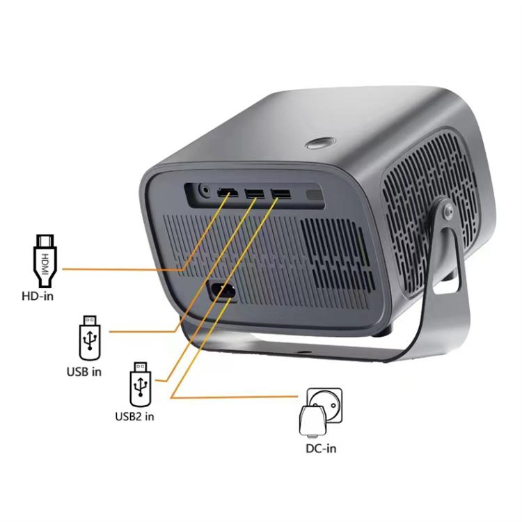 A10 Plus 1280 x 720P 200ANSI Amlogic H713 CPU Android 11.0 Smart Projector, UK Plug(Metal Grey) - LED Projector by PMC TechLife | Online Shopping South Africa | PMC TechLife | Buy Now Pay Later Mobicred