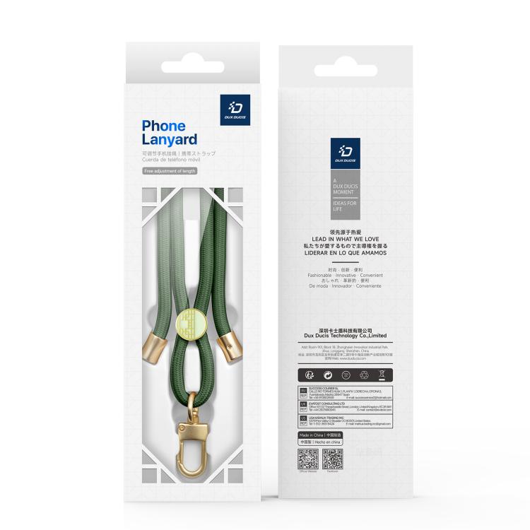 DUX DUCIS Garden Series Tile Pattern Adjustable Crossbody Phone Lanyard(Army Green) - Lanyards & Wrist Straps by DUX DUCIS | Online Shopping South Africa | PMc TechLife | Buy Now Pay Later Mobicred