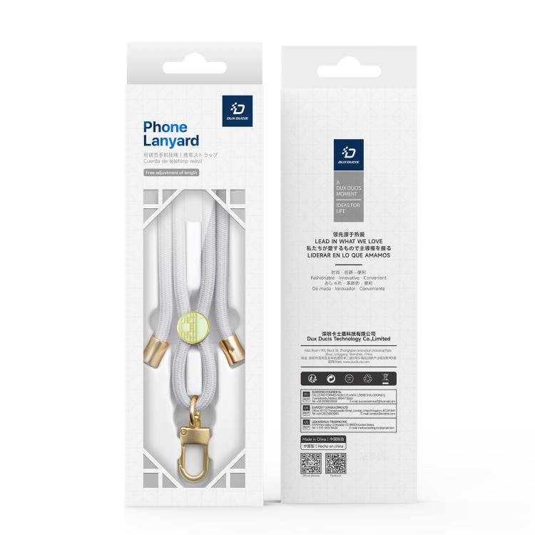 DUX DUCIS Garden Series Tile Pattern Adjustable Crossbody Phone Lanyard(Grey) - Lanyards & Wrist Straps by DUX DUCIS | Online Shopping South Africa | PMc TechLife | Buy Now Pay Later Mobicred