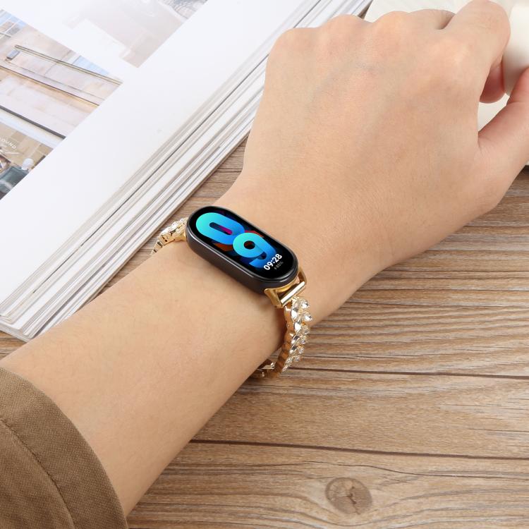 For Xiaomi Smart Band 9 / 8 Wheat Ear Diamond Bracelet Metal Watch Band(Silver) - free shipping - PMC TechLife - Order now!