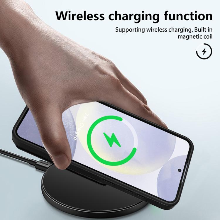 For Samsung Galaxy S25+ 5G Skin Feel Detachable Card Bag Magsafe Phone Case(Black) - free shipping - PMC Jewellery - Order now!