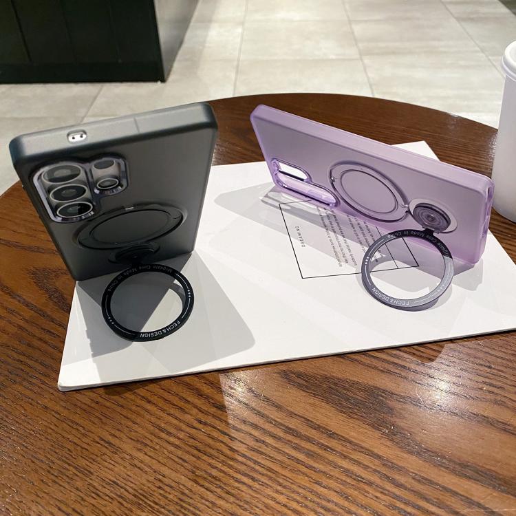 For Samsung Galaxy S25 Ultra 5G Rotation Holder MagSafe Phone Case(Purple) - Galaxy S25 Ultra 5G Cases by PMC Jewellery | Online Shopping South Africa | PMC Jewellery | Buy Now Pay Later Mobicred