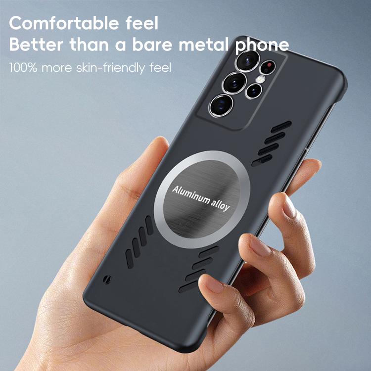 For Samsung Galaxy S24 Ultra 5G All-inclusive Lens Frameless Graphene Cooling Phone Case(Navy Blue) - Galaxy S24 Ultra 5G Cases by PMc TechLife | Online Shopping South Africa | PMc TechLife | Buy Now Pay Later Mobicred