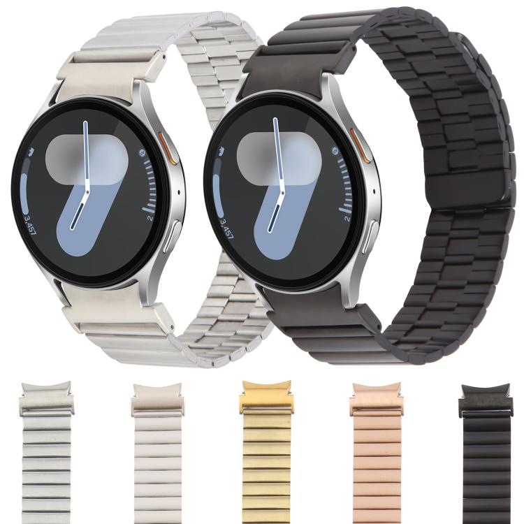 For Samsung Galaxy Watch 7 / 6 / 5 / 4 Bamboo Magnetic Quick Release Metal Watch Band(Rose Gold) - free shipping - PMc TechLife - Order now!