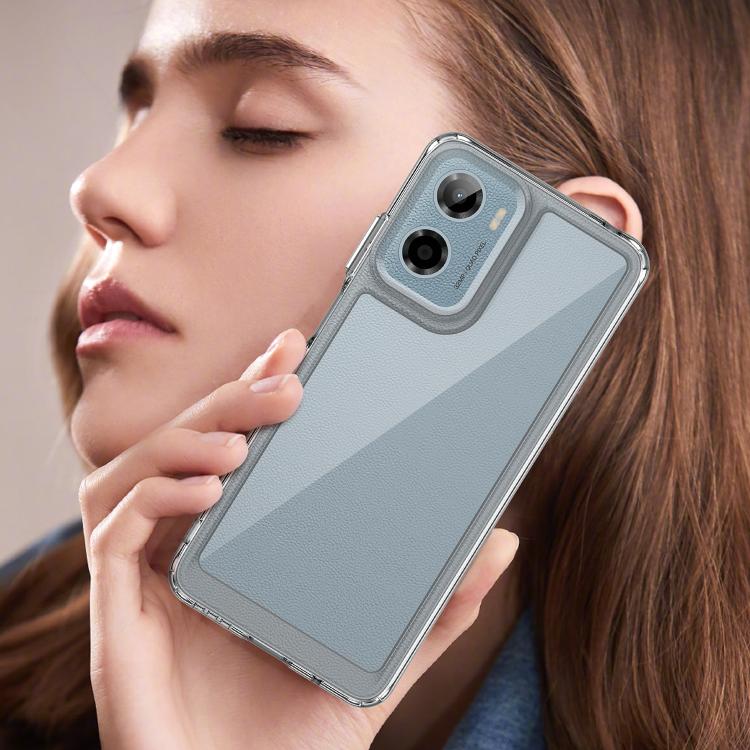 For Motorola Moto E15 Colorful Series Acrylic Hybrid TPU Phone Case(Transparent) - free shipping - PMC TechLife - Order now!