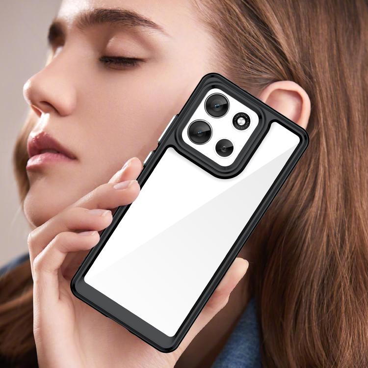 For Motorola Moto G100 Pro 5G Colorful Series Acrylic Hybrid TPU Phone Case(Black) - free shipping - PMC TechLife - Order now!