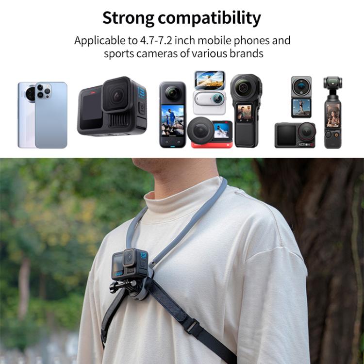 Magnetic Neck Mount Anti-shake Bracket, Type:7 in 1 Phone Clamp with Remote - free shipping - PMC TechLife - Order now!