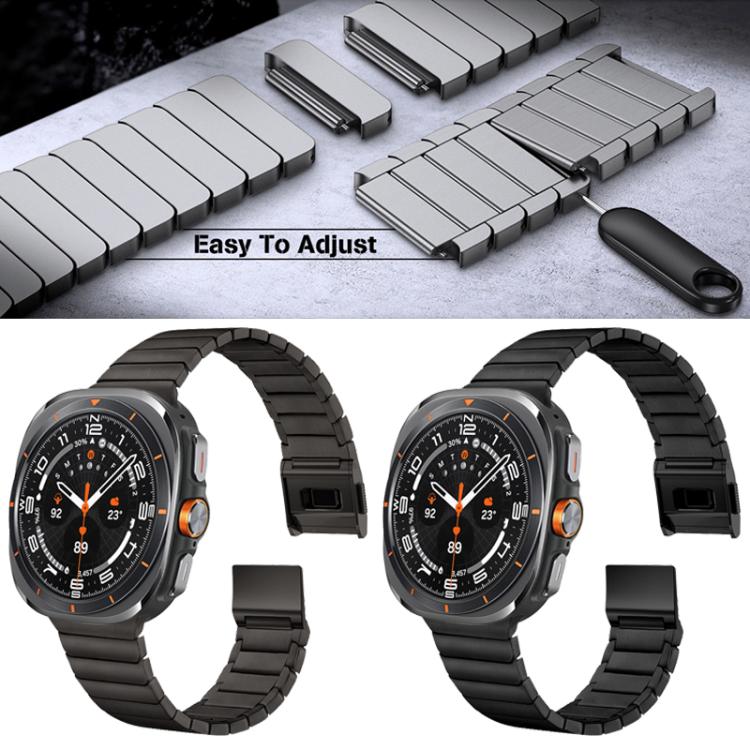 For Samsung Galaxy Watch Ultra 47mm Bamboo Norman Buckle Titanium Alloy Watch Band(Silver) - free shipping - PMc TechLife - Order now!