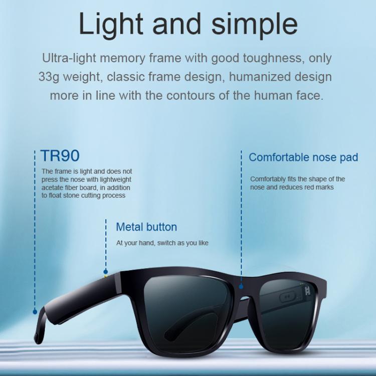 E10 Smart Audio Bluetooth Glasses, Style: Touch Style(Transparent) - free shipping - PMC TechLife - Order now!