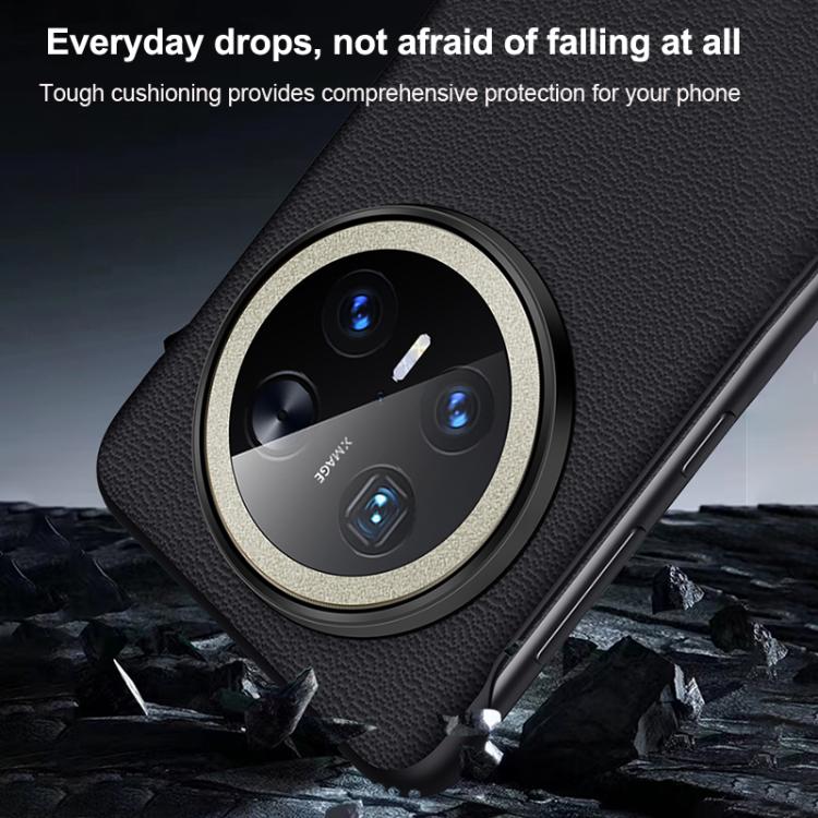 For Huawei Mate 70 Pro / Mate 70 Pro+ SULADA Frameless Top Layer Cowhide Leather Hybrid PC Phone Case(Blue) - Huawei Cases by SULADA | Online Shopping South Africa | PMC TechLife | Buy Now Pay Later Mobicred