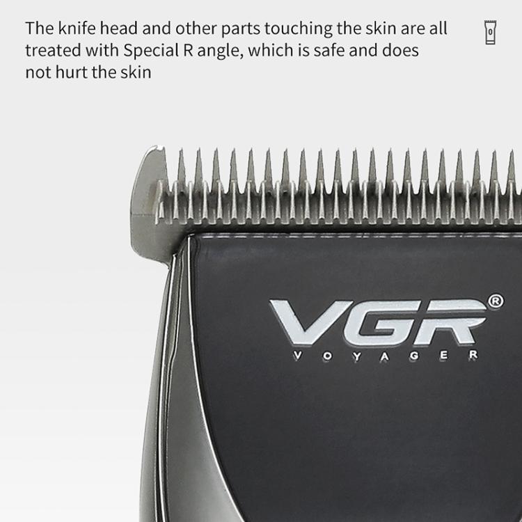 VGR V-256 5-gear Fine-tuning Digital Display USB Hair Clipper with Holder(Black) - free shipping - PMC TechLife - Order now!