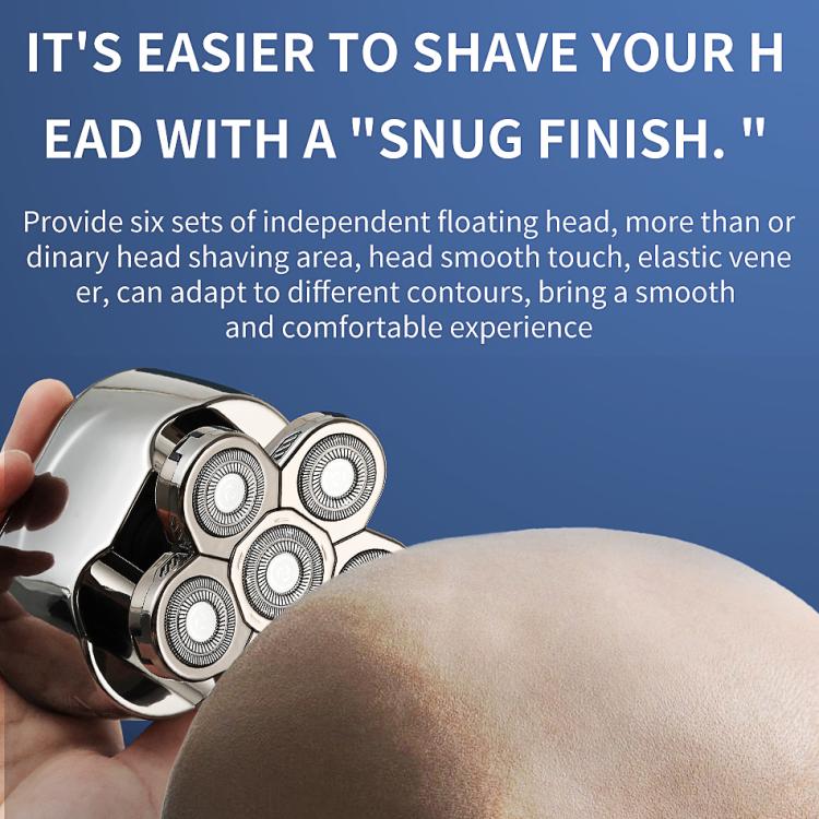 VGR V-395 Six Cuttter Heads IPX6 Electric Shaver(Silver) - free shipping - PMC TechLife - Order now!