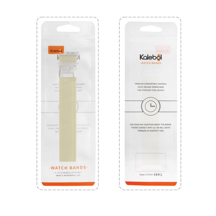 For Apple Watch 46mm / 49mm / 45mm / 44mm Kalebol Wide Umbrella Braided Strap(Yellow Green) - Watch Bands by Kalebol | Online Shopping South Africa | PMC TechLife | Buy Now Pay Later Mobicred