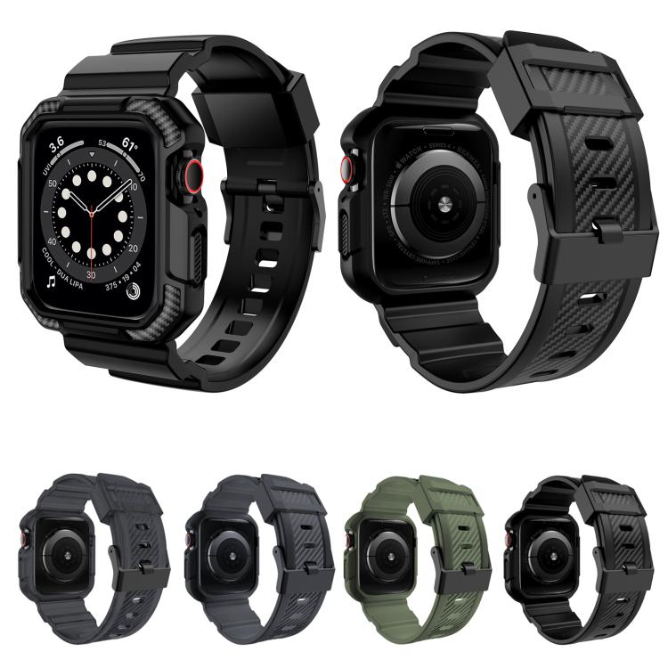 For Apple Watch Ultra 2 / 1 49mm VIETAO Carbon Fiber Silicone Strap(Grass Green) - free shipping - PMc TechLife - Order now!