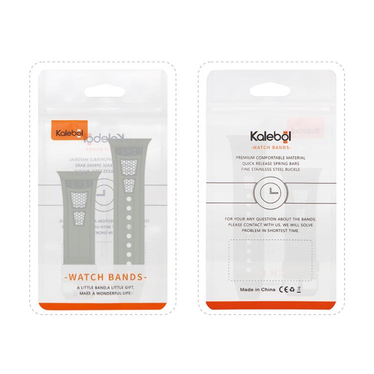 For Apple Watch 46mm / 49mm / 45mm / 44mm Kalebol Honeycomb TPU Black Mesh Strap(Army Green Black Net) - free shipping - PMC TechLife - Order now!