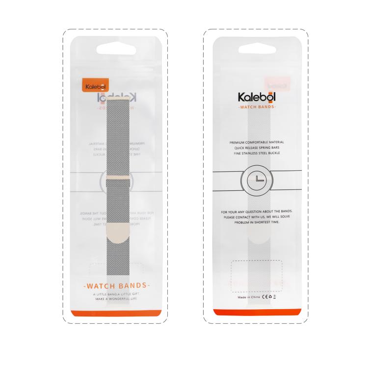 For Apple Watch 46mm / 49mm / 45mm / 44mm Kalebol Semi-round Tail Milan Stainless Steel Strap(Starlight Green) - Watch Bands by Kalebol | Online Shopping South Africa | PMC TechLife | Buy Now Pay Later Mobicred