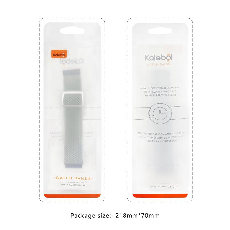 For Apple Watch 42mm / 41mm / 40mm / 38mm Kalebol Eight Buckle Nylon Braided Watch Band(Black Red) - Watch Bands by Kalebol | Online Shopping South Africa | PMC TechLife | Buy Now Pay Later Mobicred