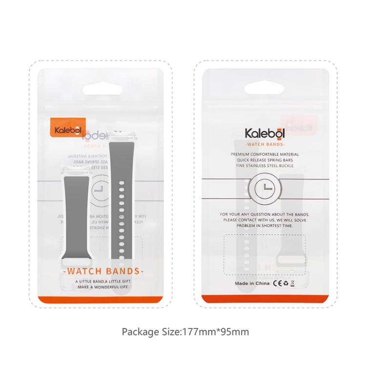 For Samsung Galaxy Watch 7 / 6 / 5 / 4 Kalebol Glacier Transparent Silicone Watch Band(Orange) - free shipping - PMc TechLife - Order now!