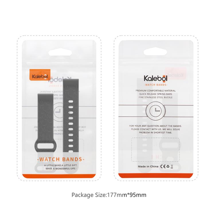 18mm Kalebol Leopard Print Butterfly Buckle Silicone Watch Band(White) - 18mm Bands by Kalebol | Online Shopping South Africa | PMc TechLife | Buy Now Pay Later Mobicred