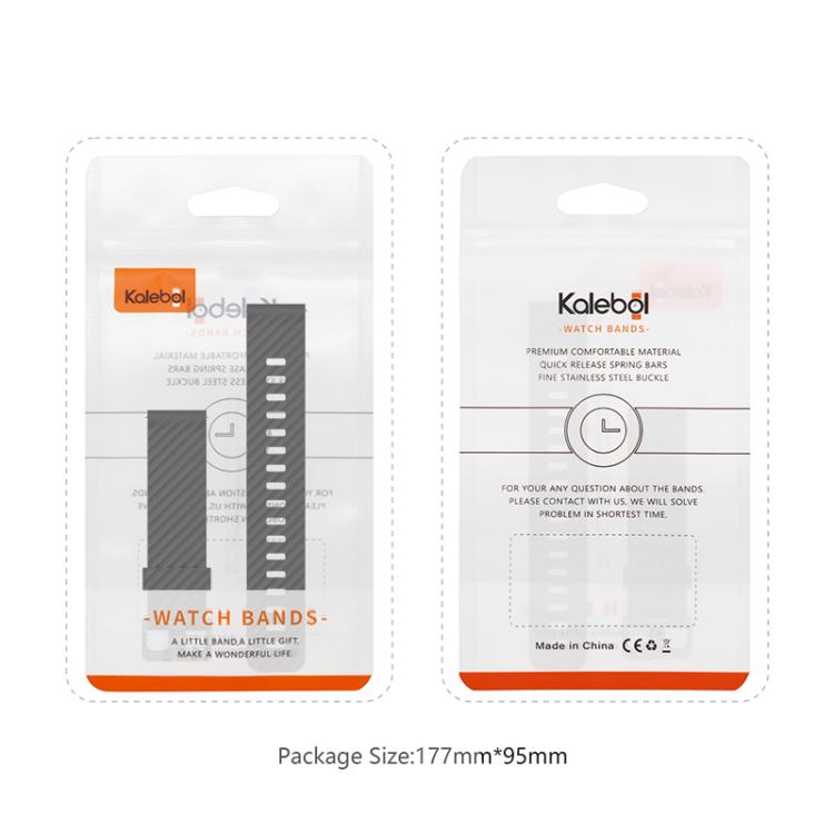 22mm Kalebol Steel Buckle Spruce Silicone Watch Band(Orange) - free shipping - PMc TechLife - Order now!