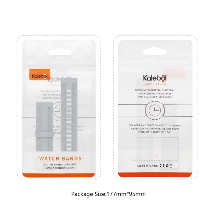 20mm Kalebol Black Buckle Tire Pattern Silicone Watch Band(Black) - 20mm Bands by Kalebol | Online Shopping South Africa | PMc TechLife | Buy Now Pay Later Mobicred