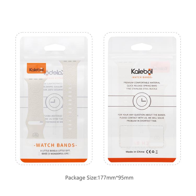 For Apple Watch 46mm / 49mm / 45mm / 44mm Kalebol 8-shaped Buckle Rose Embossed Silicone Watch Band(Wine Red) - free shipping - PMc TechLife - Order now!