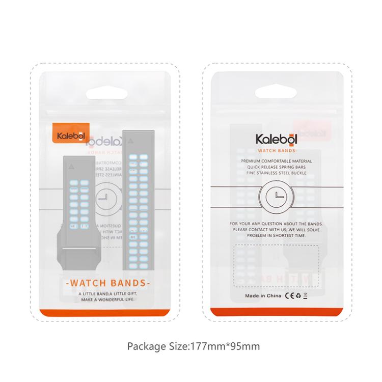 For Garmin QuickFit 26mm Kalebol Tow Row Holes Silicone Watch Band(Grey Yellow) - free shipping - PMc TechLife - Order now!