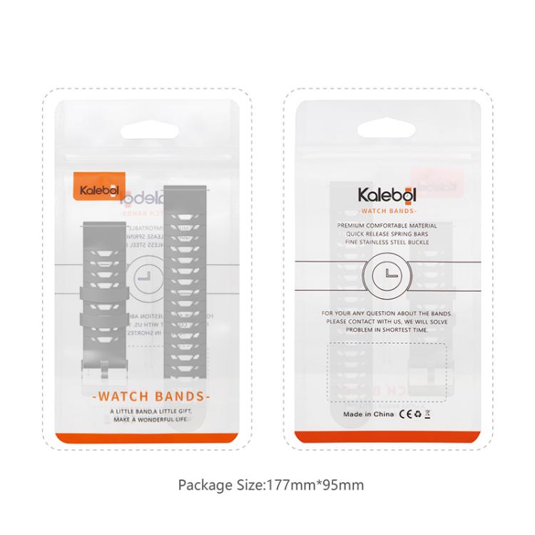 Kalebol 22mm Universal Three Row Holes Silicone Watch Band(Grey Yellow) - free shipping - PMc TechLife - Order now!