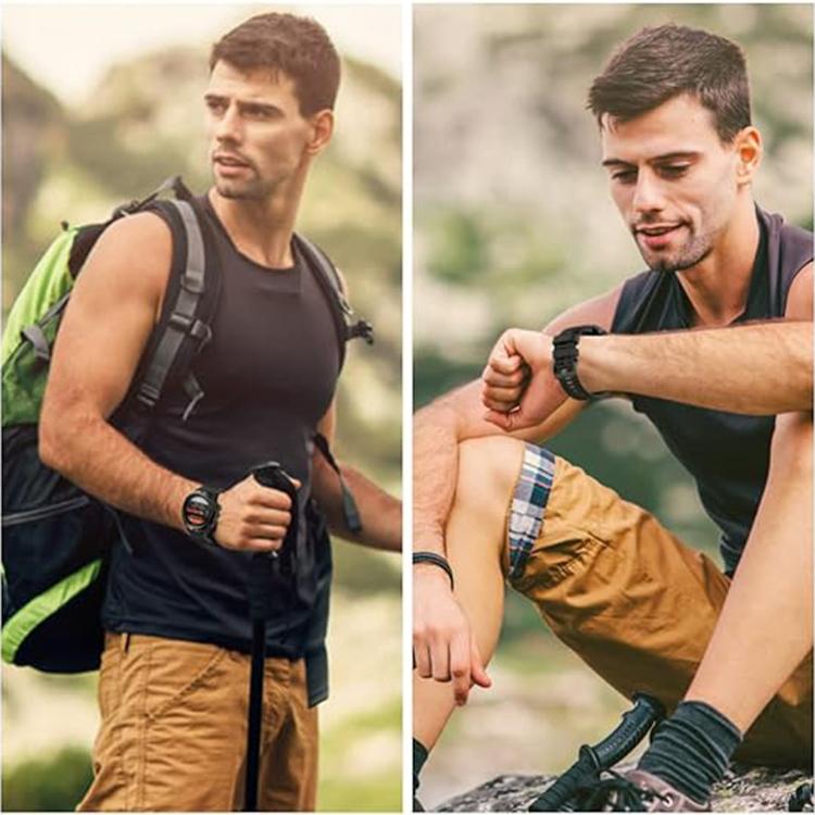 For Garmin QuickFit 26mm Kalebol Ladder Silicone Watch Band(Black) - free shipping - PMc TechLife - Order now!