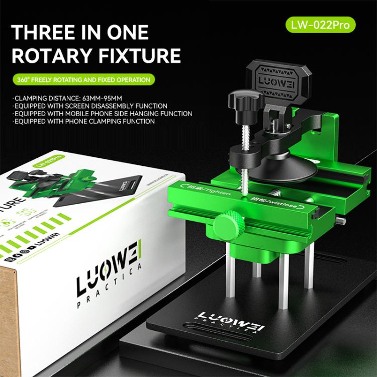 LUOWEI LW-022Pro 2 in 1 Universal 360 Rotating Phone Back Cover Separation Fixture - free shipping - PMC TechLife - Order now!