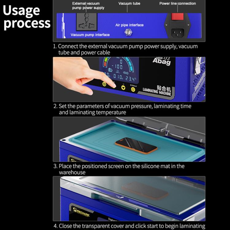 Mechanic Gan-03 Abag 8-inch Airbag Laminating Machine, Plug:US Plug - free shipping - PMC TechLife - Order now!