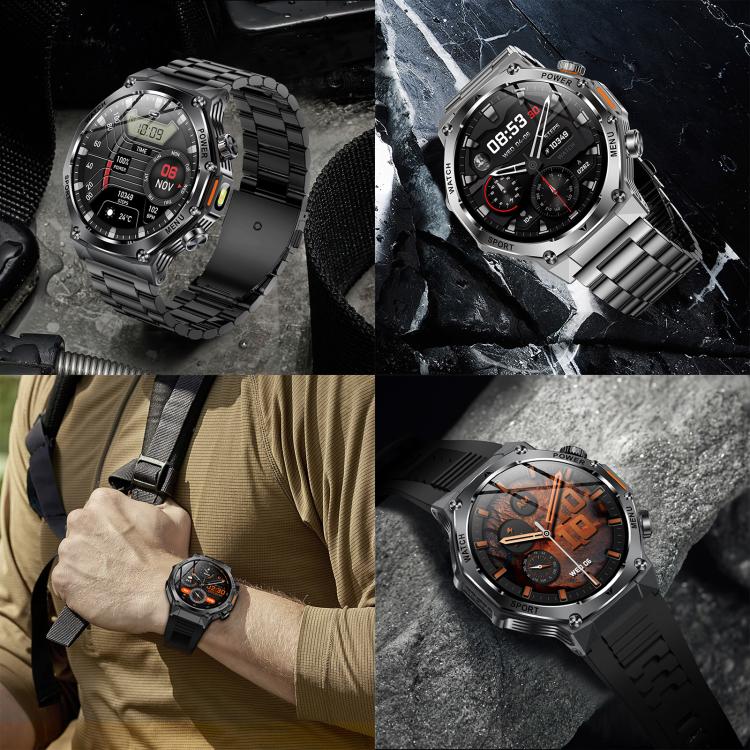 AK82 BT Call Smart Watch, Support Blood Oxygen / Blood Pressure / Heart Rate / Sports Health Monitoring Fitness Tracker(Space Gray Black Silicone) - free shipping - PMC TechLife - Order now!