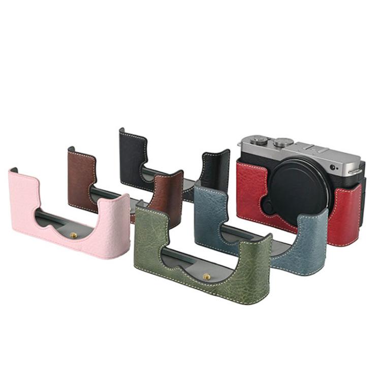 For Panasonic LUMIX S9 Litchi Texture PU Leather Camera Half Case Base(Green) - free shipping - PMC TechLife - Order now!