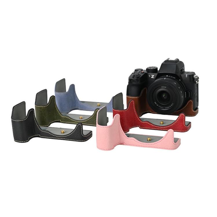 For Nikon Z50II Litchi Texture PU Leather Camera Half Case Base(Green) - free shipping - PMC TechLife - Order now!