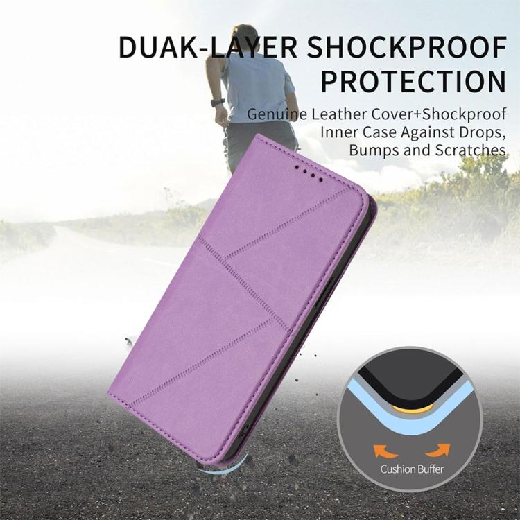 For iPhone 17 Air Strong Magnetic Frosted Flip Leather Phone Case(Light Purple) - free shipping - PMc TechLife - Order now!