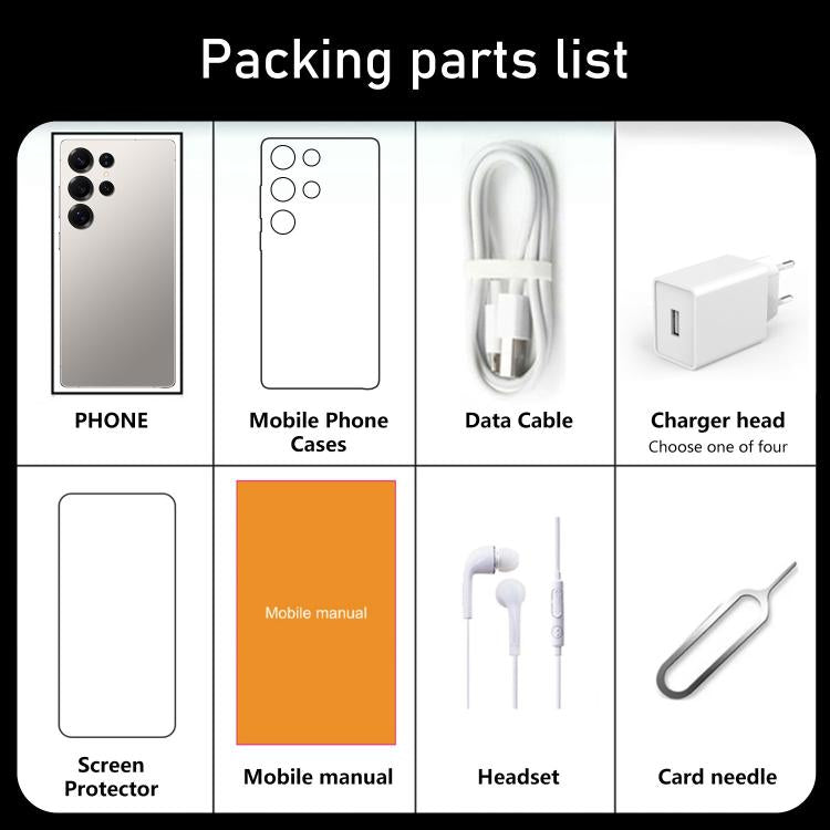 S25 Ultra / S11, 4GB+64GB, 6.75 inch Android 12 MTK6762 Octa Core, Network: 4G, Dual SIM, Plug:EU Plug(Silver) - free shipping - PMc TechLife - Order now!