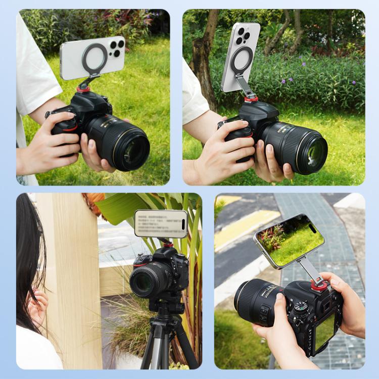 Flymile Magnetic Phone Tripod Mount MagSafe Adapter Phone Holder, Style:Folding Cold Shoe Mount - free shipping - PMC TechLife - Order now!