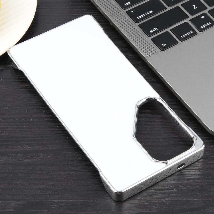 For Samsung Galaxy S24 Ultra 5G Electroplating Frameless Frosted Anti-Glare PC MagSafe Phone Case(Silver White) - free shipping - PMC TechLife - Order now!