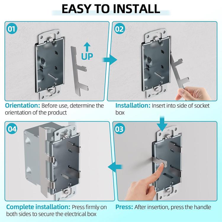 10pcs/Pack Switch Box Bracket Electrical Box F Clamp Loose Power Socket Repairer - free shipping - PMC TechLife - Order now!