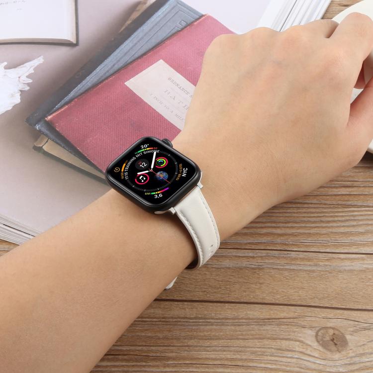 For Apple Watch 42mm / 41mm / 40mm / 38mm Silk Microfiber Leather Watch Band(Brown) - Watch Bands by PMC TechLife | Online Shopping South Africa | PMC TechLife | Buy Now Pay Later Mobicred